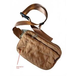 ZORFIN Quilted Brown Crossbody Bag with Adjustable Strap
